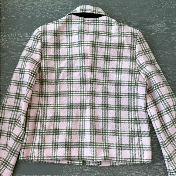 Maje wool plaid jacket with bow - Picture 2 of 3